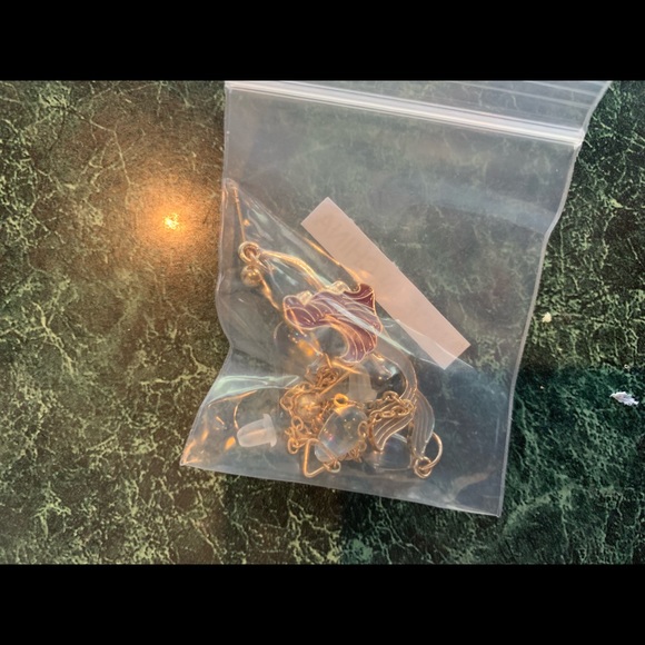 2 for $35 Little Mermaid Gold Water Drop Earrings - Picture 3 of 3